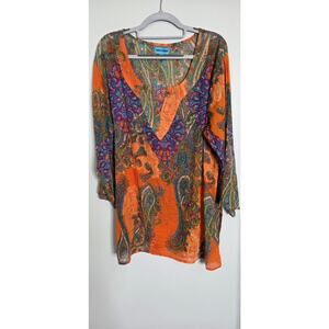 Aqua Blue Size 2X Tunic